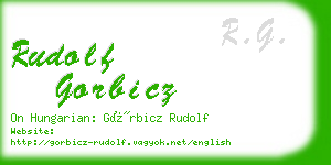 rudolf gorbicz business card